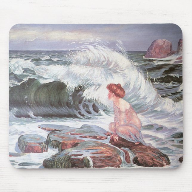 Mousepad Grande onda saltando na praia (Frantisek Kupka) (Frente)