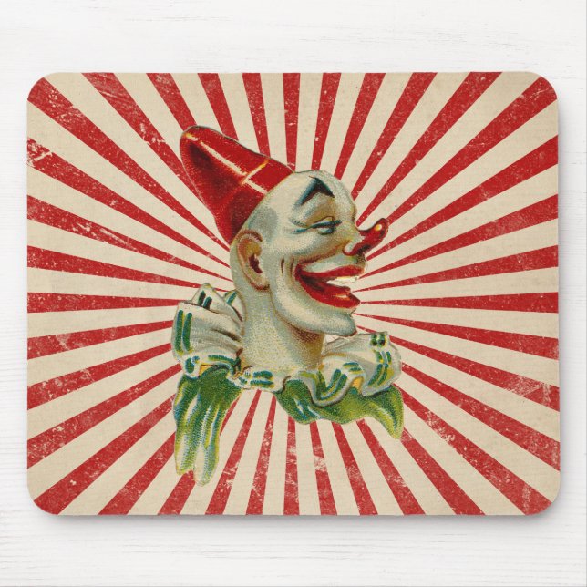 Mousepad Grande Palhaço Vintage Rindo (Frente)