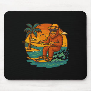 Mousepad Grande Pé de Água Esquiando Gráfico de Praia de Pô
