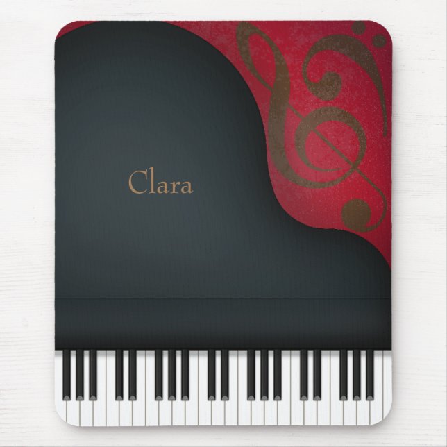 Mousepad Grande Piano Negro Personalizado (Frente)