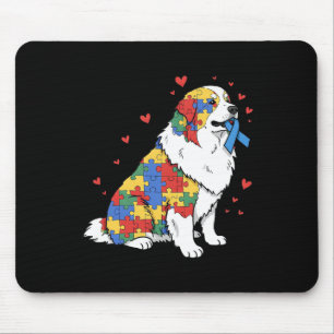 Mousepad Grande Pirenéus Puzzle Conscientização do Autismo