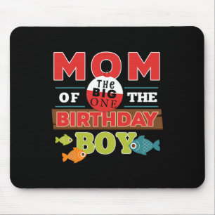 Mousepad Grande Tema de Pesca Mãe do Menino do Aniversário