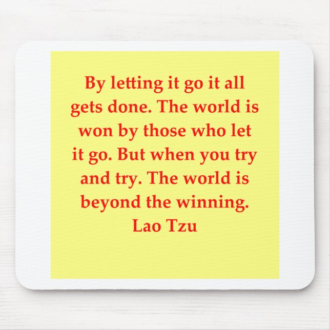 Mousepad grandes citações de Tzu do Lao (Frente)