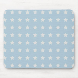 Mousepad Grandes estrelas brancas no fundo do azul de pó