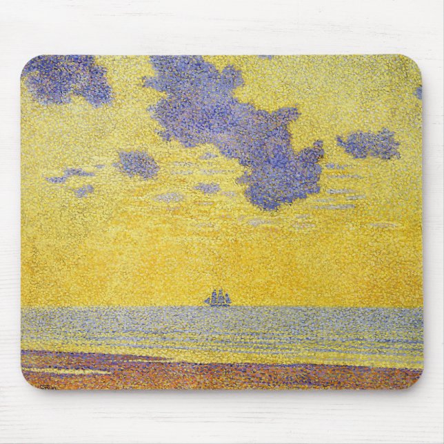 Mousepad Grandes Nuvens (Céu Amarelo) (Paisagem Elegante) (Frente)