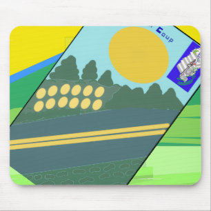 Mousepad Grandes Ovos Engraçados Atravessando a Estrada