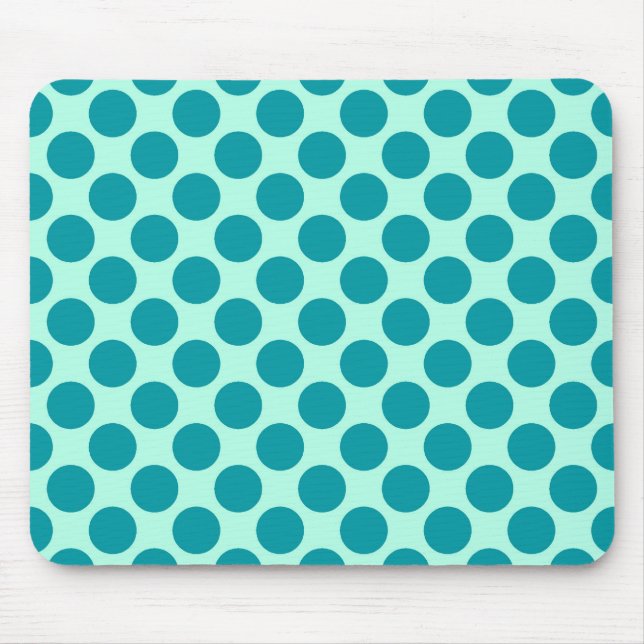 Mousepad Grandes pontos retrorreflectores - aqua e turquesa (Frente)