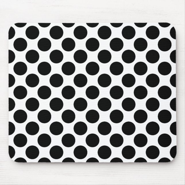 Mousepad Grandes pontos retrorreflectores - preto e branco (Frente)
