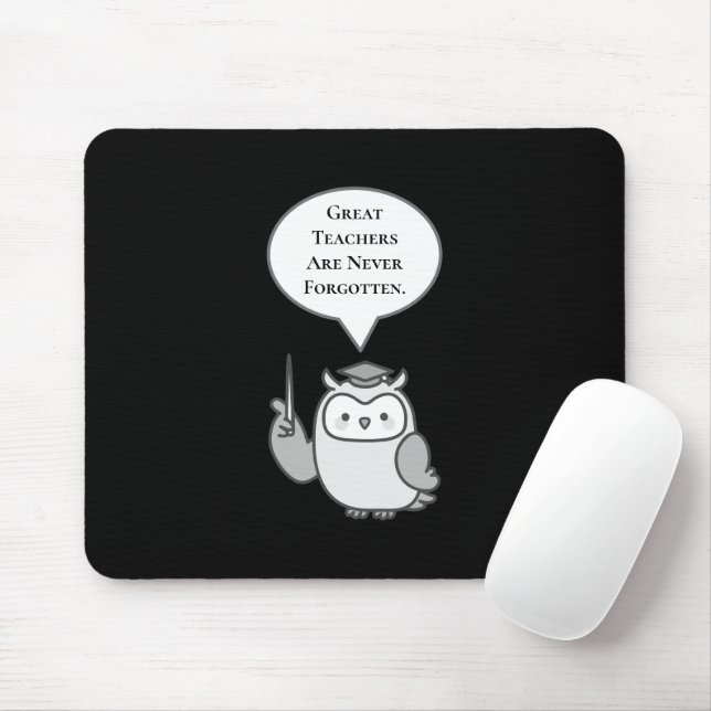 Mousepad Grandes Professores Nunca São Esquecidos Coruja Fo (Com mouse)