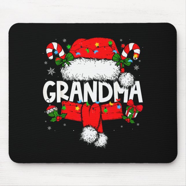 Mousepad Grandma Christmas Pajama Santa Claus Family Matchi (Frente)