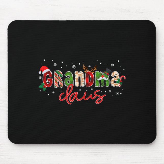 Mousepad Grandma Claus Santa Claus Family Matching Christma (Frente)
