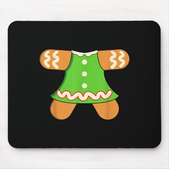 Mousepad Grandma Gingerbread Man Costume Matching Christmas (Frente)
