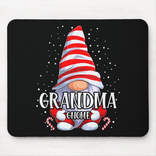 Mousepad Grandma Gnome Christmas Pajamas Matching Family Gr (Frente)