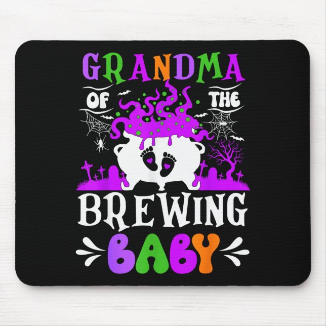 Mousepad Grandma Of The Brewing Baby Grandma To Be Hallowee (Frente)