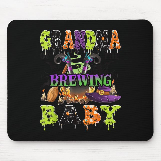 Mousepad Grandma Of The Brewing Baby Soky Halloween Baby Sh (Frente)