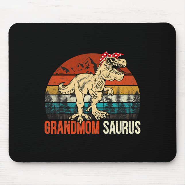 Mousepad Grandmomsaurus T Rex Dinossauro Avó Saurus Matc (Frente)