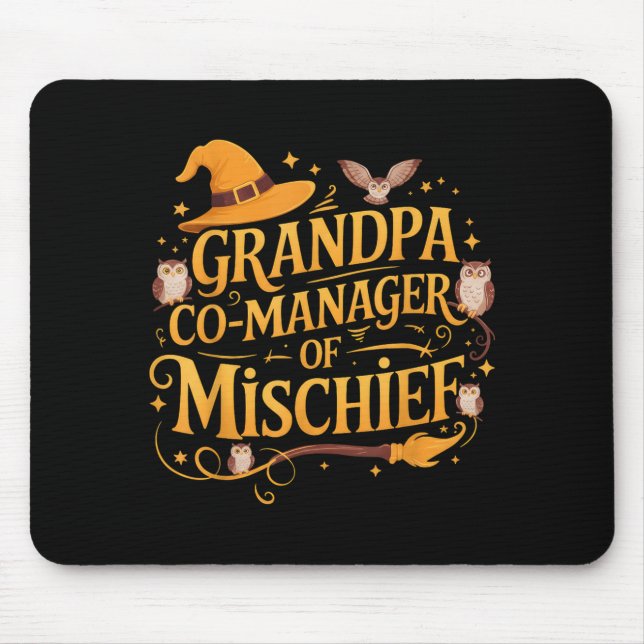 Mousepad Grandpa Co-manager Of Mischief Birthday Family Mat (Frente)