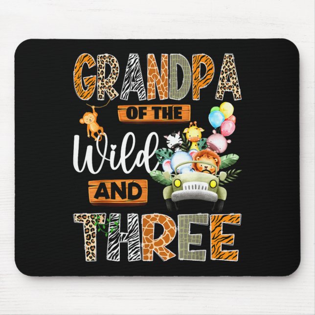 Mousepad Grandpa Of The Wild And Three 3rd Birthday Boy Saf (Frente)
