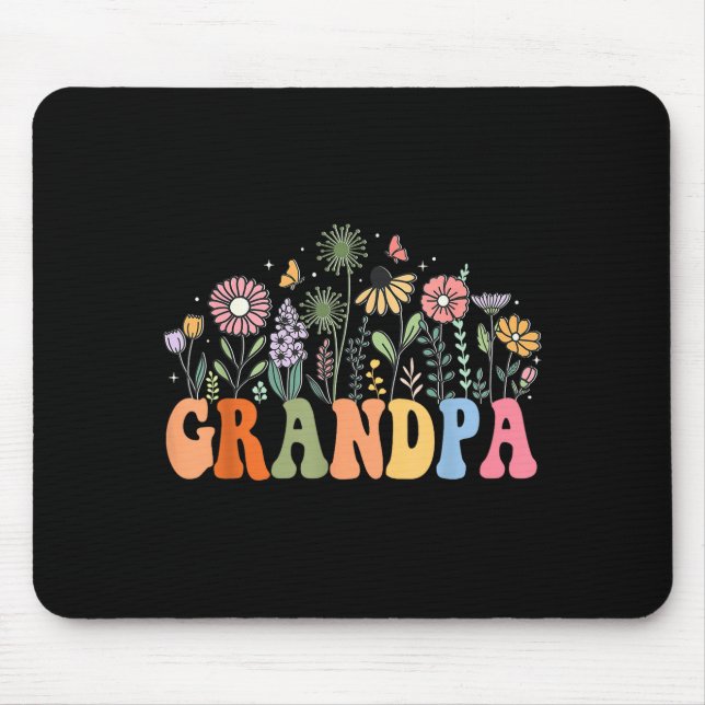 Mousepad Grandpa Wildflower Floral Birthday Baby Shower New (Frente)