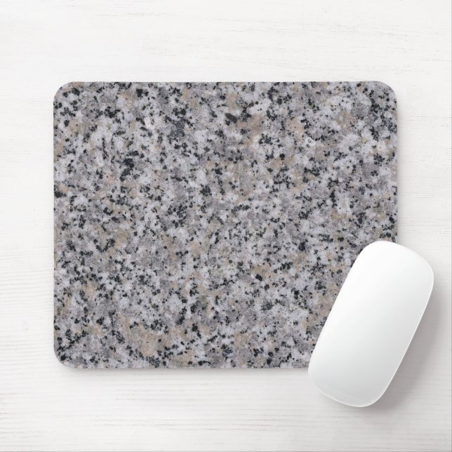 Mousepad Granite Rock Marble Modern Black e Cinzas (Com mouse)