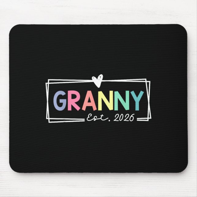 Mousepad Granny Est 2026 Promoted To Grandma 2026 For Grand (Frente)