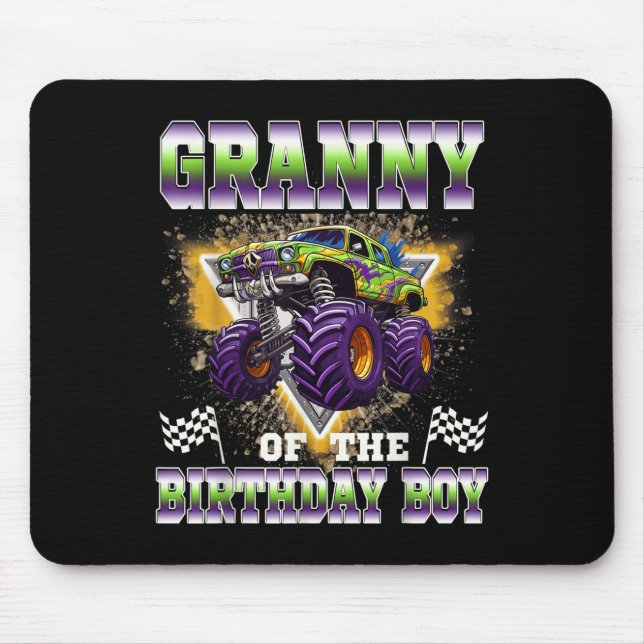 Mousepad Granny Of The Birthday Boy Monster Truck Birthday  (Frente)