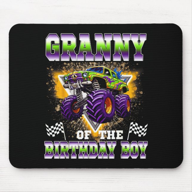 Mousepad Granny Of The Birthday Boy Monster Truck Birthday  (Frente)