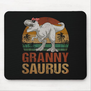 Mousepad Grannysaurus T Rex Dinossaur Avó Saurus Retro Mo