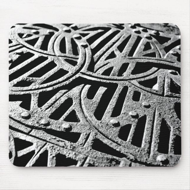 Mousepad Grata enferrujada em Cinzas (Frente)