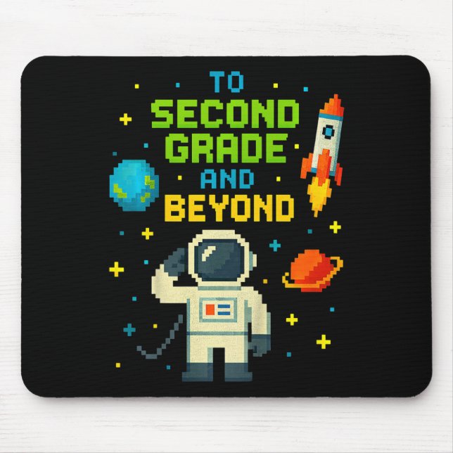 Mousepad Grau De segundo E Além Do Astronauta Boys Gamer Fi (Frente)