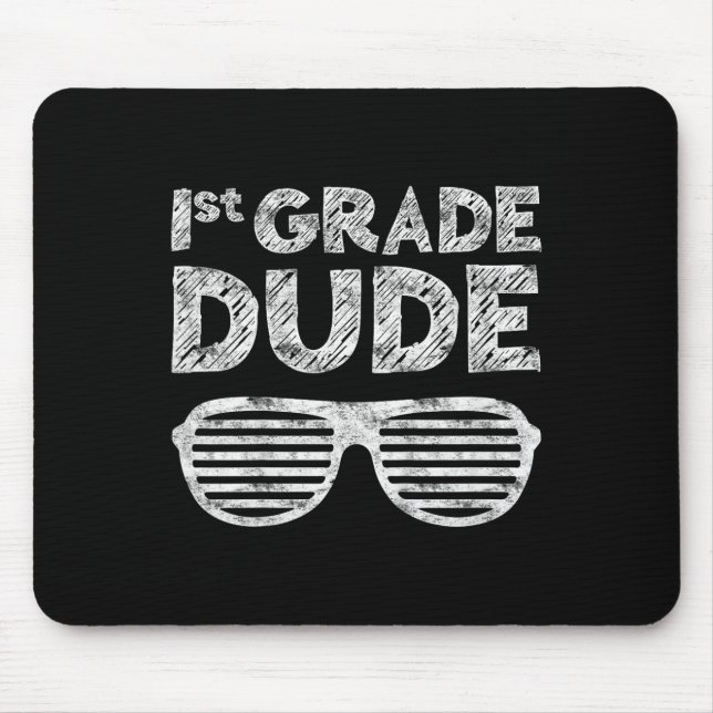 Mousepad Grau Dudefirst Grade Back to School (Frente)