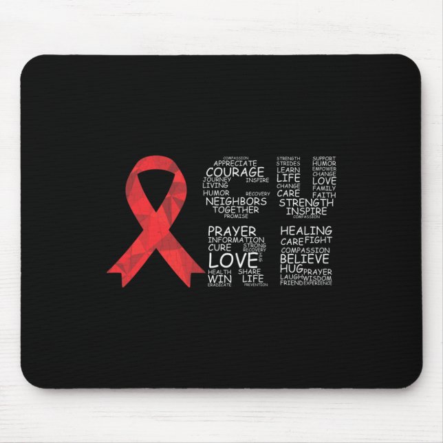 Mousepad Grava de suporte à cirurgia de conscientização do  (Frente)