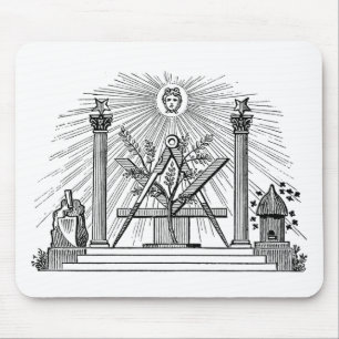 Mousepad Gravação de recorte Masonic G Kenning no Século