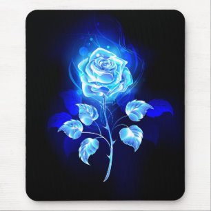 Mousepad Gravação de Rosa Azul