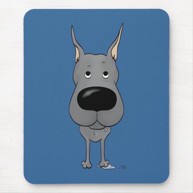 Mousepad Great dane - nariz e bumbum grandes (Frente)