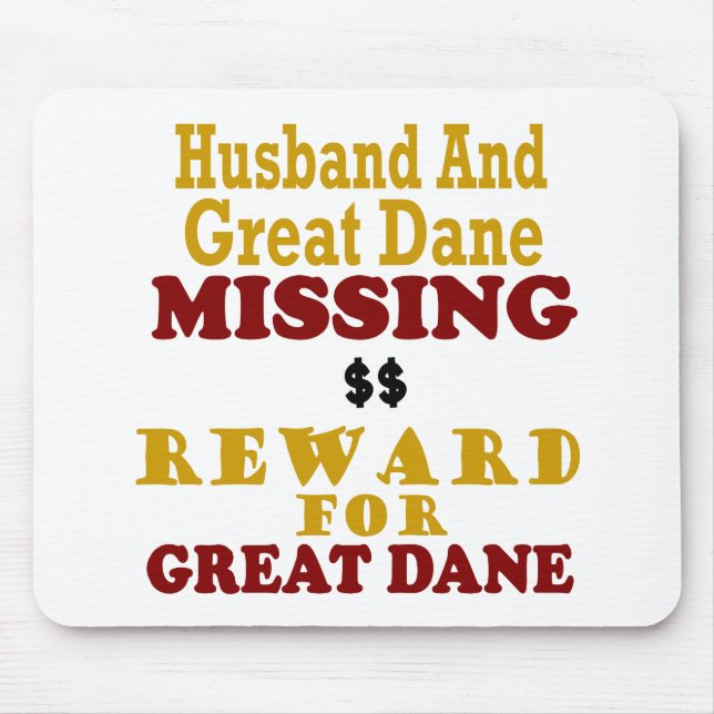 Mousepad Great dane & recompensa faltante do marido para (Frente)