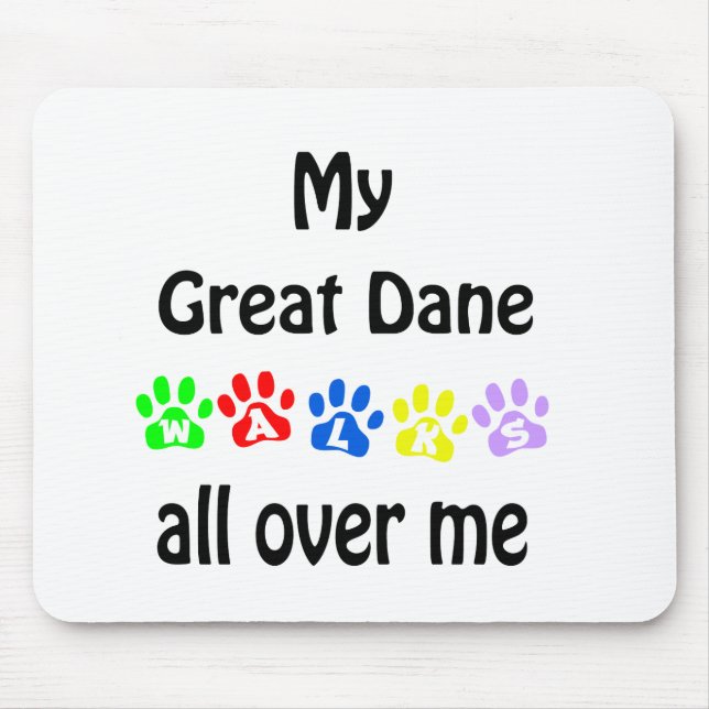 Mousepad Great Dane Walks Design (Frente)