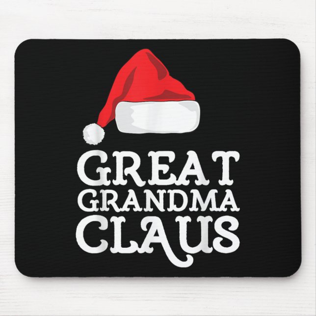 Mousepad Great Grandma Claus Christmas Santa's Hat Pajama F (Frente)