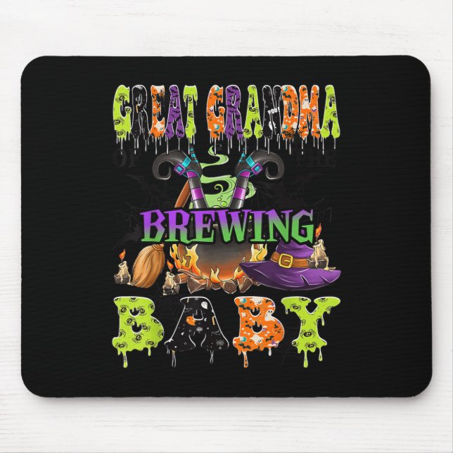 Mousepad Great Grandma Of The Brewing Baby Halloween Baby S (Frente)