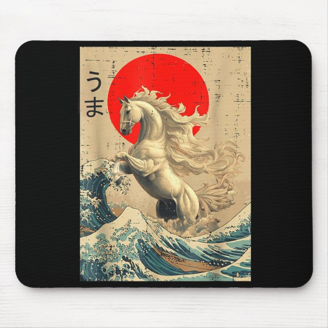 Mousepad Great Wave Kanagawa Japanese New Year 2026 Year Of (Frente)