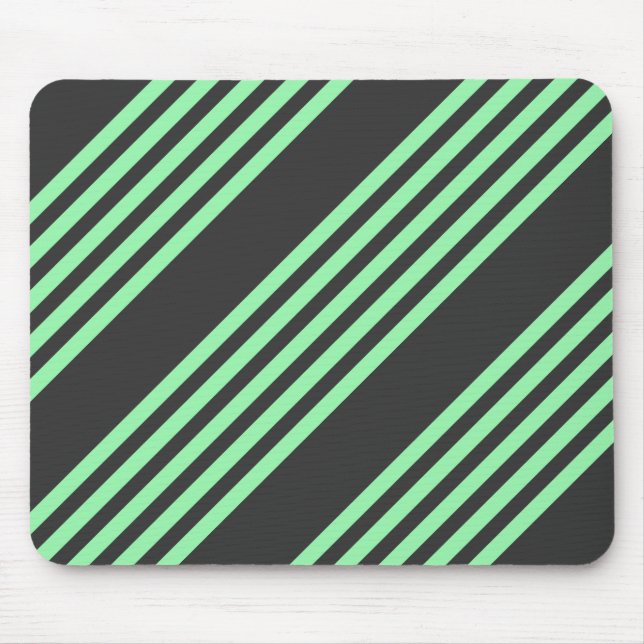 Mousepad Green and charcoal five stripes pattern (Frente)