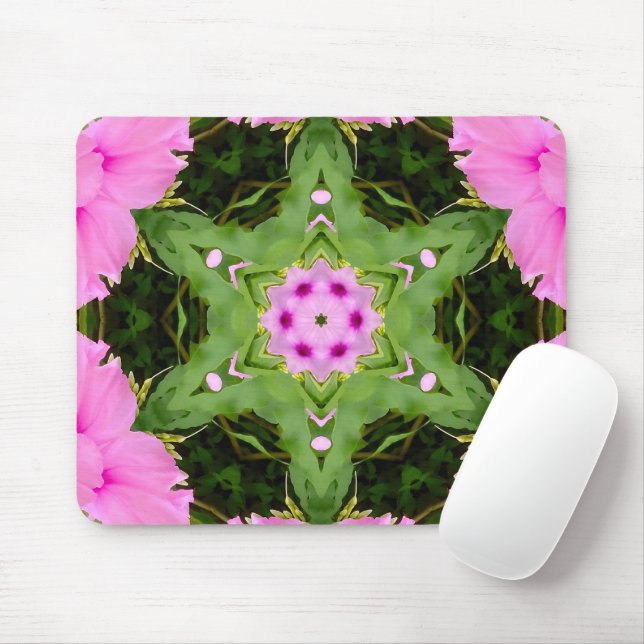 MOUSEPAD GREEN AND PINK ABSTRACT DRAWING. SAMER BRASIL. 4 (Com mouse)