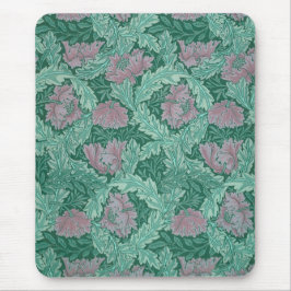 Mousepad Green and Red Wreath Pattern (por William Morris)