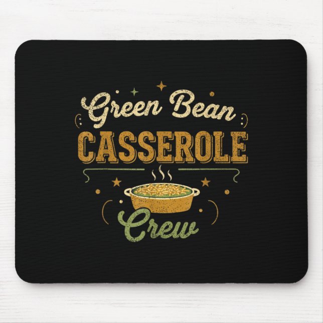 Mousepad Green Bean Cerole Thanksgiving Cooking Funny  (Frente)