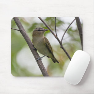 Mousepad Green Bird, Red Eyed Vireo, Fotografia Canadiana