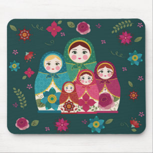 Mousepad Green de bonecas russas