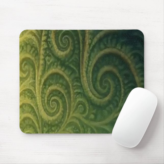 Mousepad Green Fractal (Com mouse)