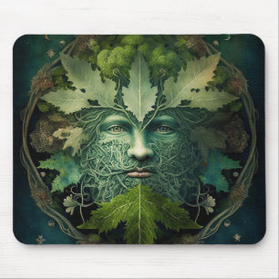 Mousepad Green Man Mandala Fantasy Art