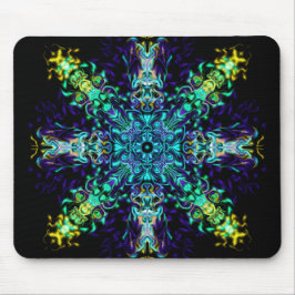 Mousepad Green Teal Psychedelic Bohemian Mandala
