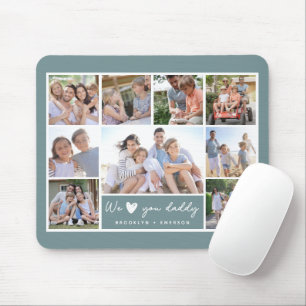 Mousepad Green We Love You Pai   9 Colagem de Fotografias